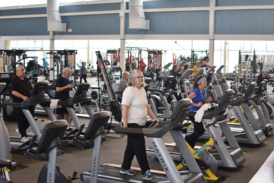 Cardio equipment in the Fitness Center